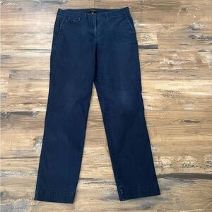 Talbots Navy Blue Mid-Rise Straight Leg Women's Dress Pants Trouser Slack Chinos